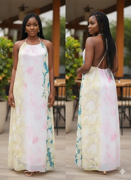 Robe longue florale été