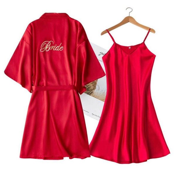 Nuisette en soie 3 pieces