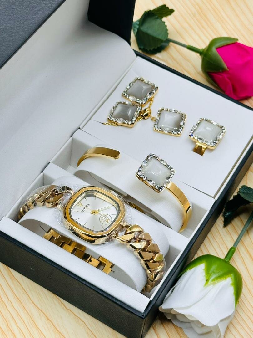 Ensemble Montre et Bijoux Luxe