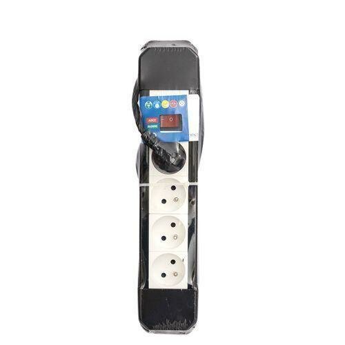 Rallonge Multiprise Parafoudre Filaire + Interrupteur 4 Ports - NoirBlanc