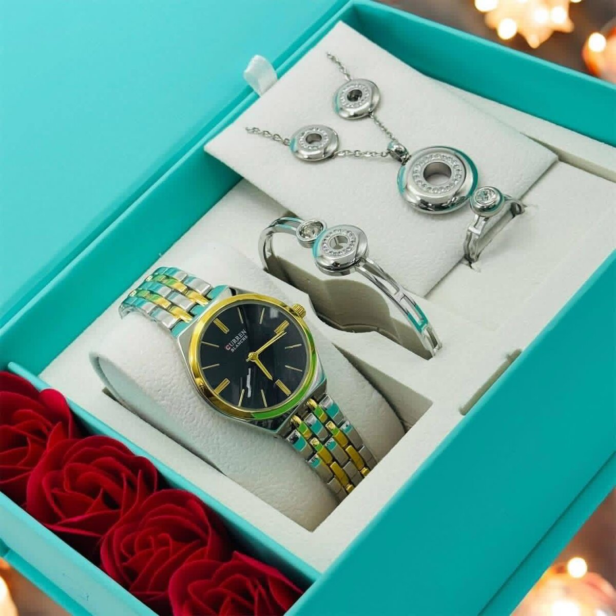 Ensemble Montre et Bijoux Luxe