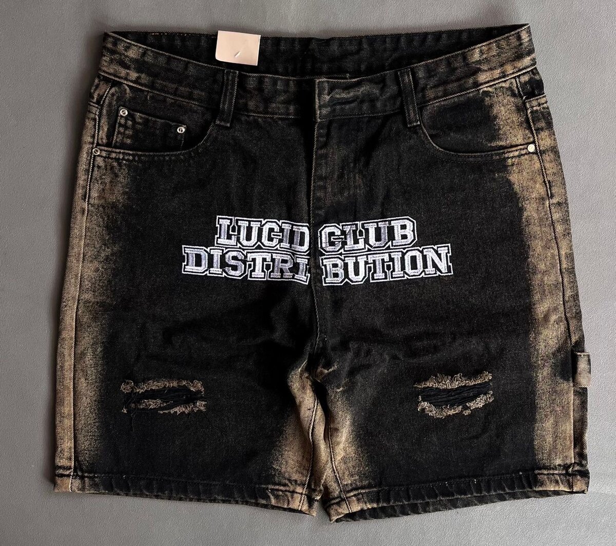 Shorts en denim délavé