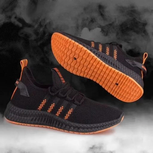 Baskets Noires et Oranges