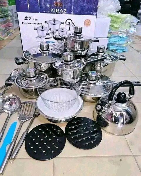 Ensemble de cuisson KIRAZ 27 pièces en acier inoxydable