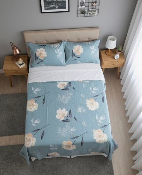 Parure de lit fleurie chics