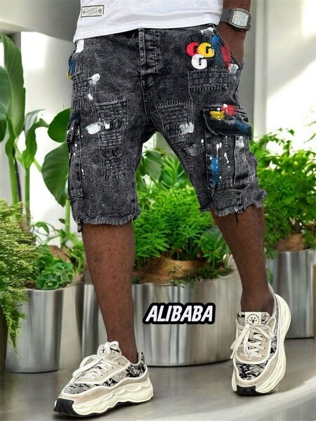 Shorts en jean décontractés pour hommes