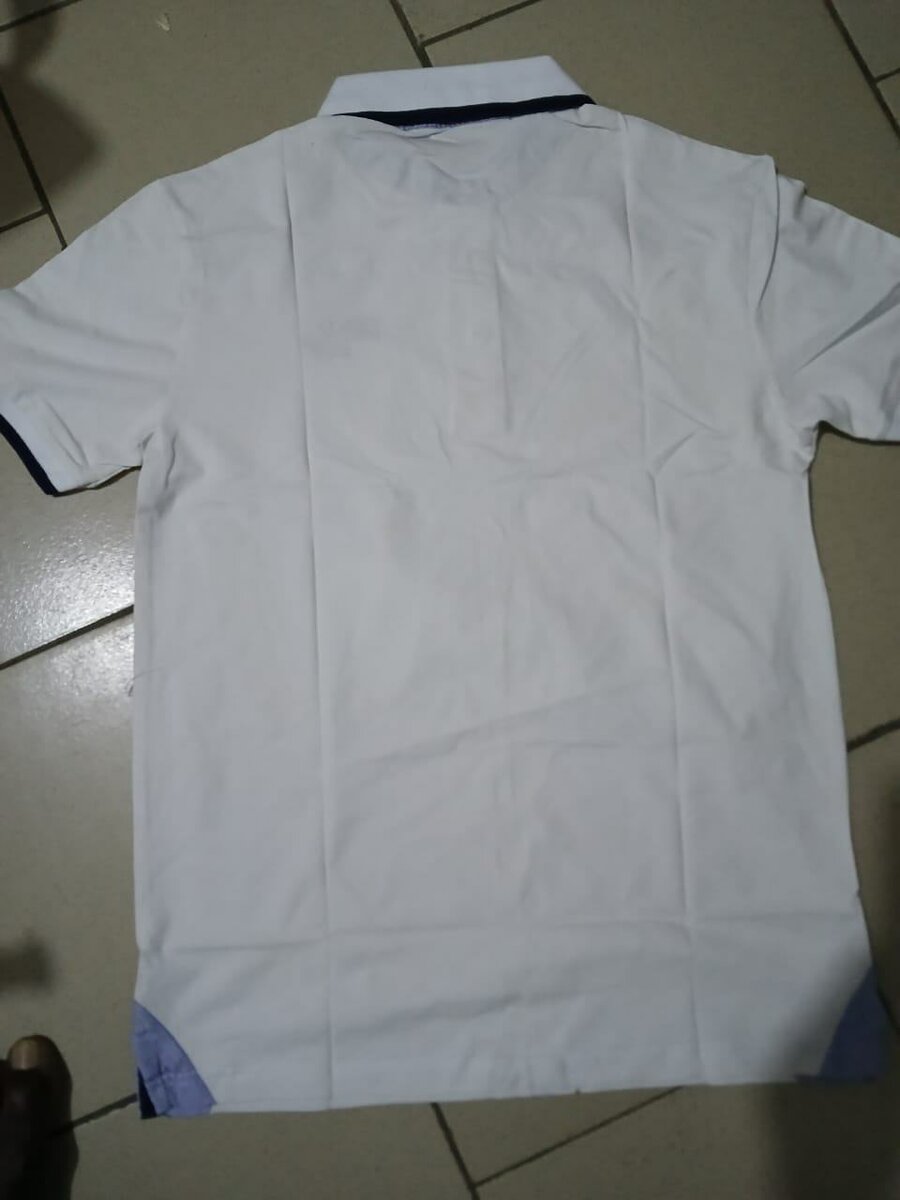 Polo blanc en coton pour homme