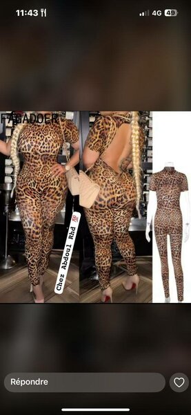Combinaison Léopard Sexy
