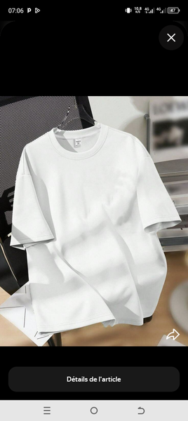 T-shirt blanc unisexe