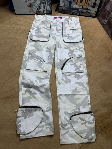Pantalon cargo Treillis Blanc