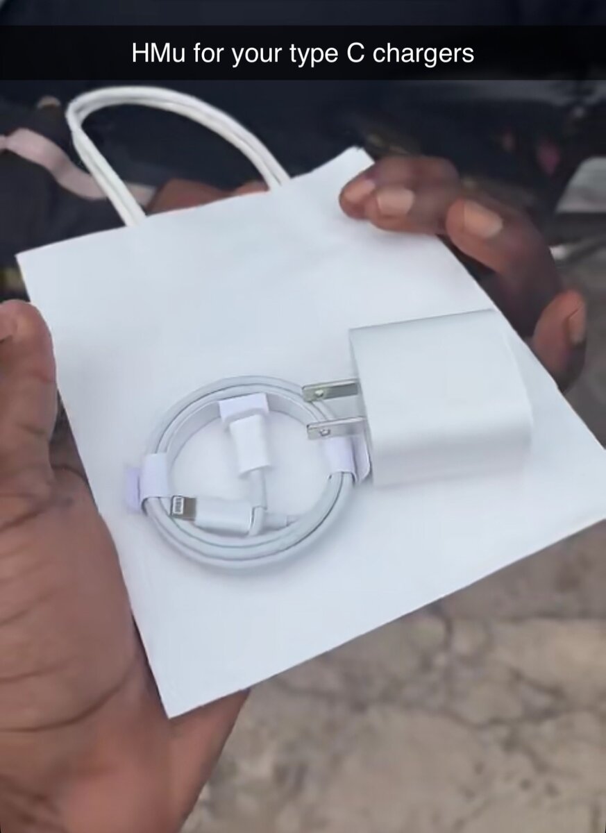 Original 2pins Type C To Lightning Charger For iPhone