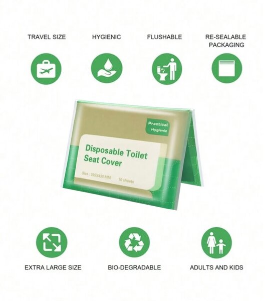 Disposable toilet seat covers