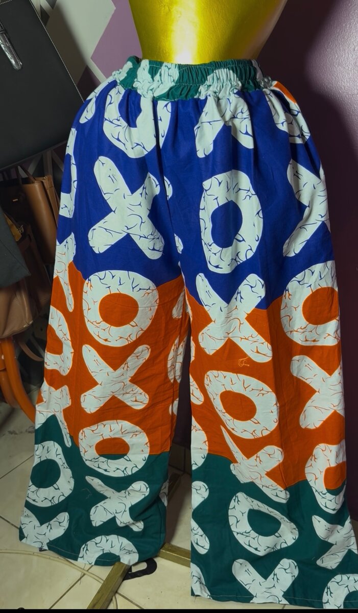 Pantalons larges imprimés mode