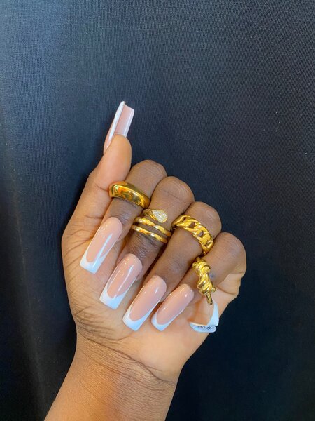 Stylist gold plated rings