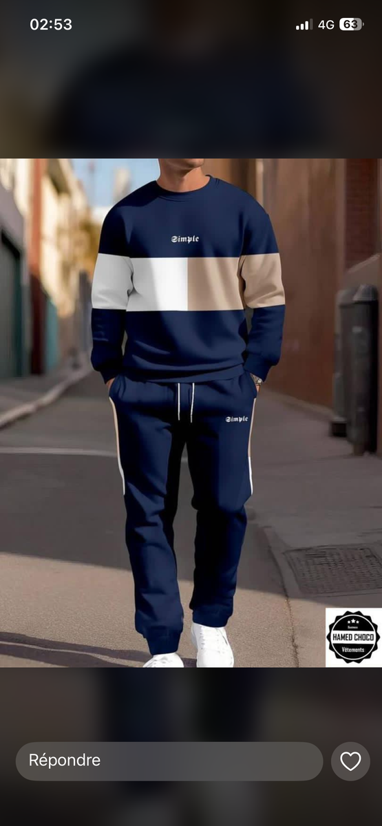 Ensemble de survêtement tendance