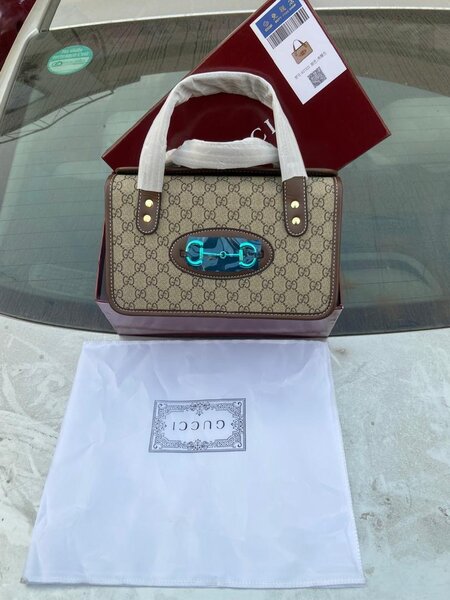 Sac à main Gucci en cuir marron