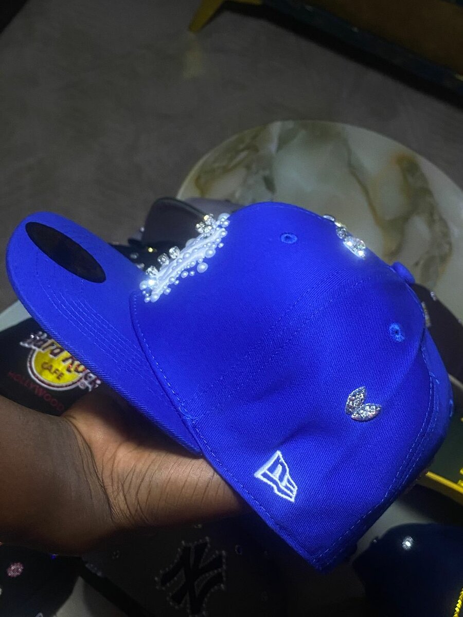 Casquette NY bleu brillant
