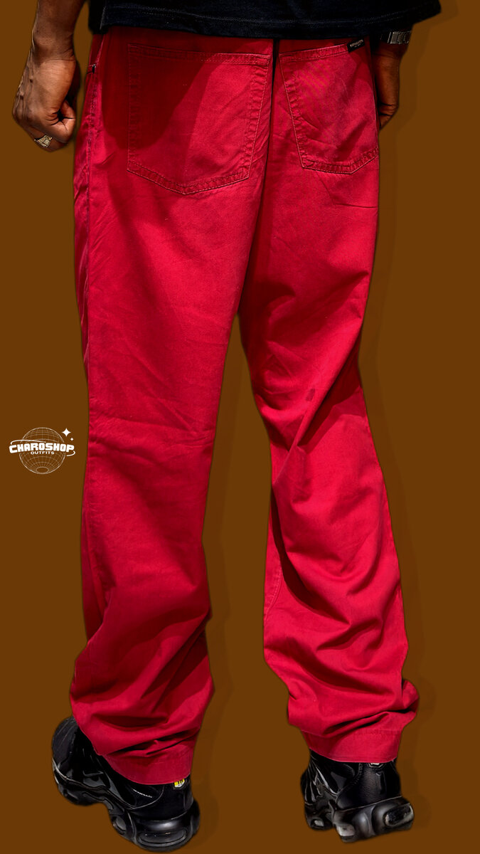 Pantalon rouge cargo style
