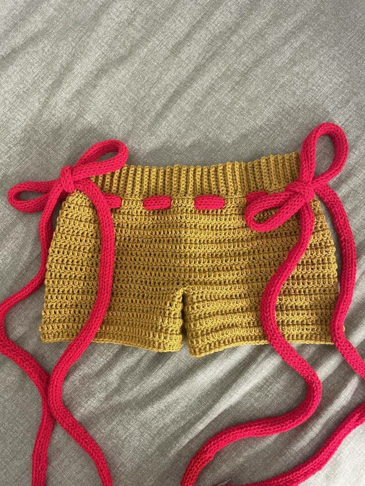 Shorts crochet colorés