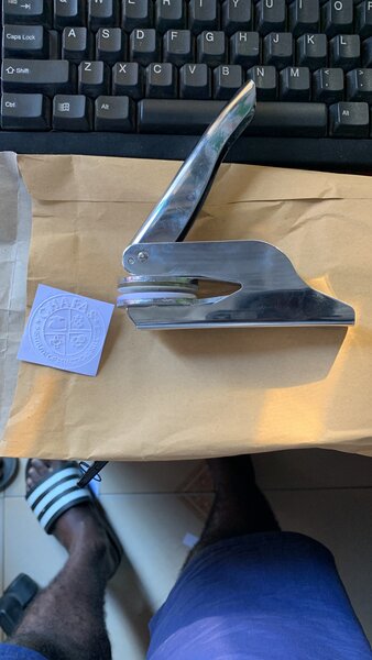 Seal embossing stamp