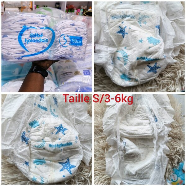 Couches Bébé Taille S 3-6kg