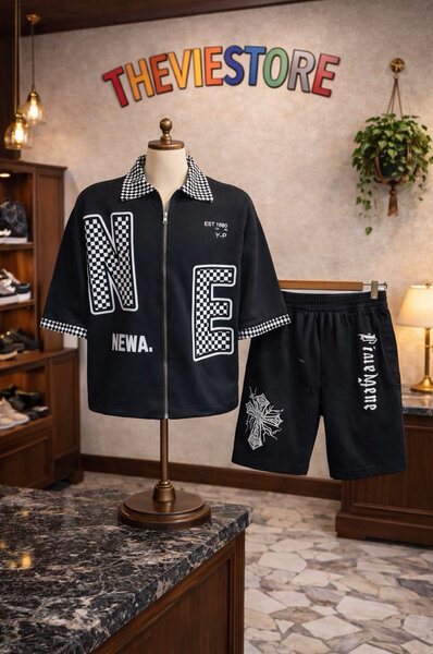 Ensemble survêtement noir pour homme