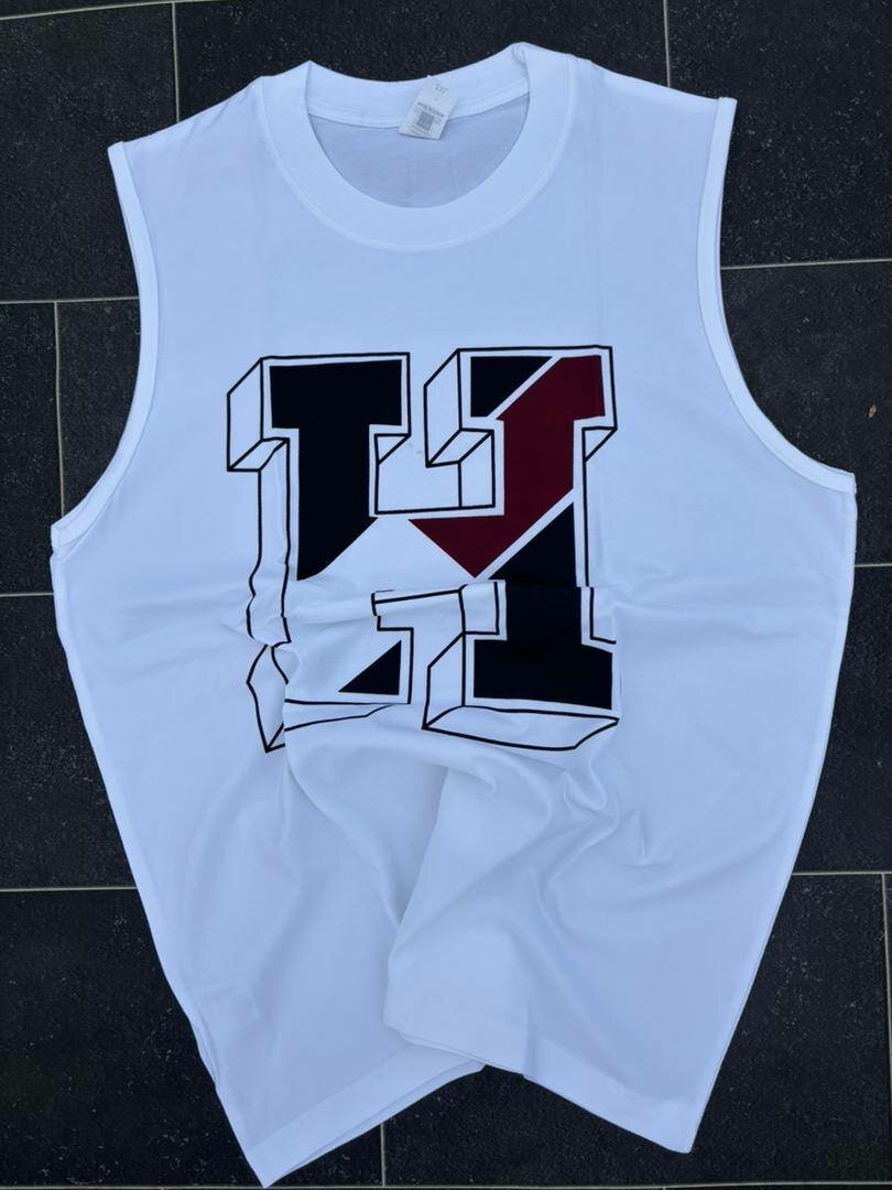 Débardeur Blanc Unisexe Imprimé