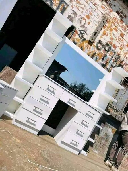 Dressing mirror and kitchen unit