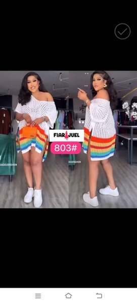 Robe à rayures arc-en-ciel