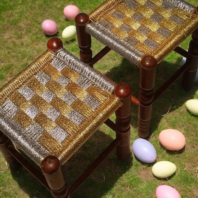 Pair of 2 Hania Wooden Classic Stools