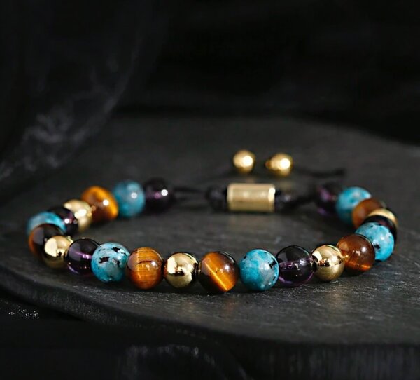 Bracelet en cuir ancre nautique