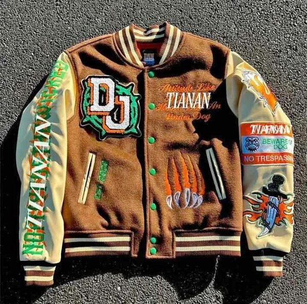 Blouson aviateur brodé style