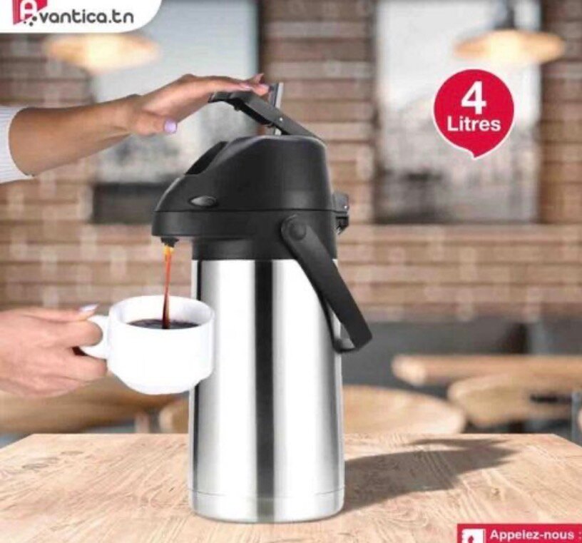 Thermos à pompe 4L inox