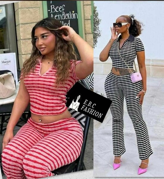 Ensemble deux pièces rayé