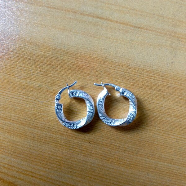 Boucles d'oreilles créoles argent