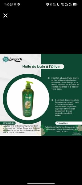 Huile de Bain à l'Olive