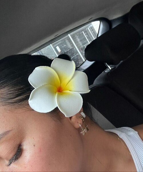 Élégant clip fleur cheveux