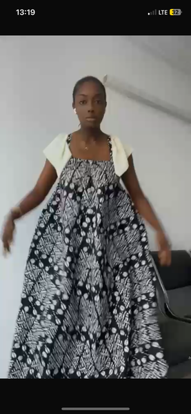 Robe ample à motifs géométriques