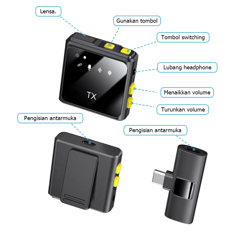 Microphones sans fil 2.4G