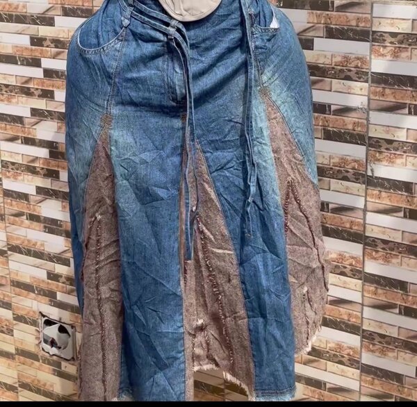 Jupe en jean bohème chic