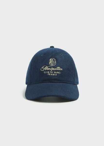 Navy blue embroidered baseball cap
