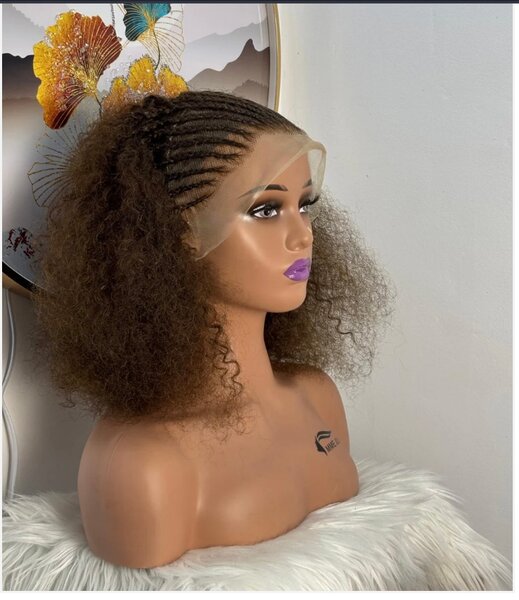 Perruque lace front bouclée