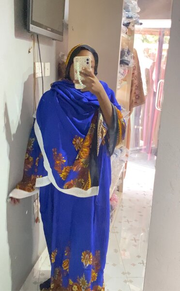 Two piece dress with big scarf