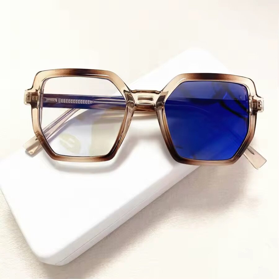 Lunettes de Soleil Hexagonales Élégantes