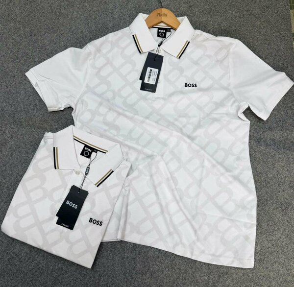 Polo blanc Boss Homme