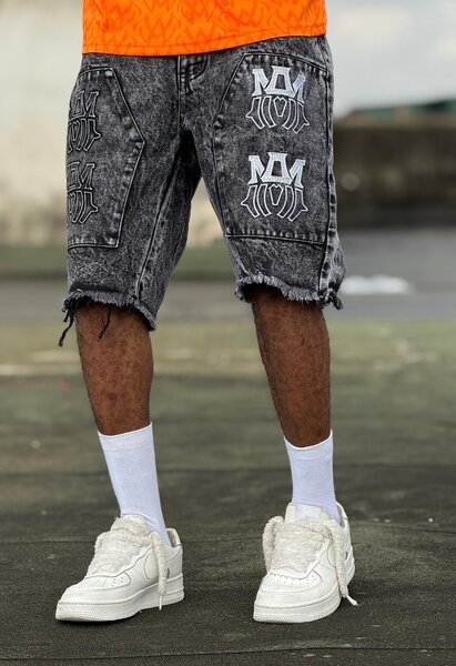 Culotte en jean gris