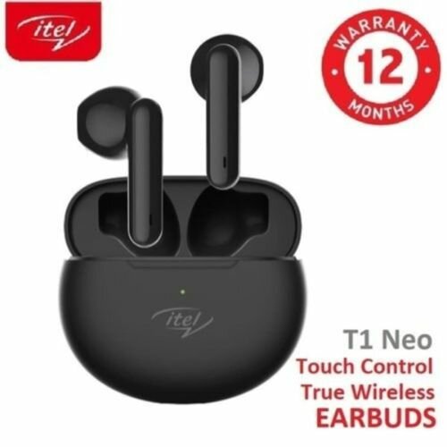 Itel écouteurs Bluetooth BUDS Neo noir chrgeur type-C