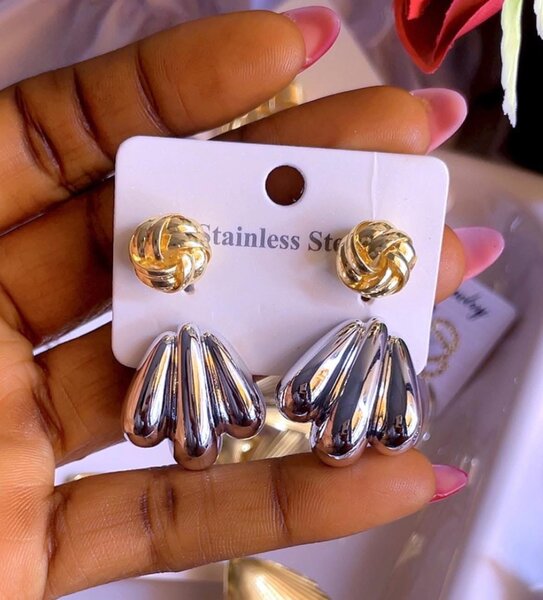 Boucles d'oreilles en acier inoxydable