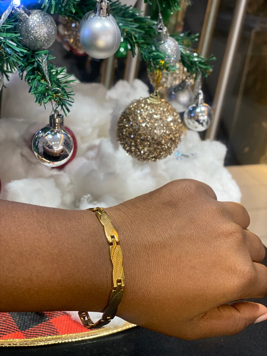 Bracelet homme élégant doré