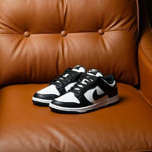 Chaussures Nike Dunk Low noir et blanc